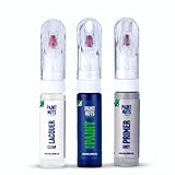 PaintNuts Touch Up Paint suitable for FORD Dover White 2-in-1 Pen, Clear Lacquer and Primer