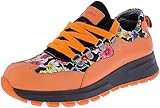 Womens Walking Shoes Waterproof Super Soft Leather Fashion Colourful Comfort Trainers (Orange, UK Footwear Size System, Adult, Women, Numeric, Medium, 6.5)