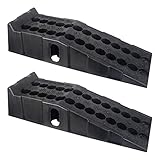 DAYUAN 2 pcs 7 ton Plastic Car Ramps Heavy Duty Garage Ramps for Lifting Automotive Vehicles Workshop Car Service and Repair