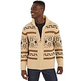 Pendleton Men's The Original Westerley Zip Up Cardigan Sweater, Tan/Brown, M UK