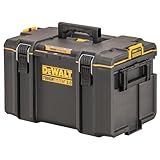 Heavy-duty toolbox with IP65 seal, 50kg load, auto-latching, removable tray, and tracker-ready design—ideal for secure, stackable jobsite tool storage.