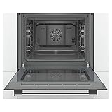 Bosch Serie 2 HHF113BR0B Stainless Steel Single Electric Oven with A Energy Efficiency, 66 Litre Capacity, Electronic Clock Timer And Enamel Interior