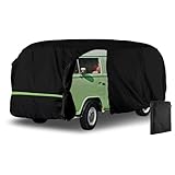 BONJUME Car Tarpaulin, Complete Car Cover Replacement for VW Type 2 T1 T2 T3 1950-1992, 300D Weatherproof UV Resistant, Full Exterior Coverage, Size: 180 * 74 * 76.5 Inches