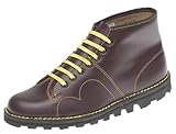 The Original Monkey Boot, Retro Style WINE Leather UK size 5