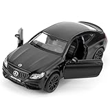 imtfzct 1/36 Mercedes-Benz C63 S AMG Toy Car，Children's Toy Car with Pull Back Function, Collectable Alloy Model Car, Birthday Present for Boys and Girls (black)
