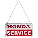 Nostalgic-Art Retro Hanging Sign 10x20cm Honda MC - Service - Gift Idea For Honda Accessories Fans Metal Vintage Design