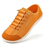 HOBIBEAR Wide Barefoot Shoes Men Women Walking Shoes Trail Running Sneakers | Zero Drop Sole | Lightweight Comfortable Orange