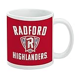 Radford University Highlanders Logo Ceramic Coffee Mug, Novelty Gift Mugs for Coffee, Tea and Hot Drinks, 11oz, White