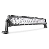 MICTUNING Curved LED Light Bar-120W-22 Inch LED Driving Light Bar-Waterproof Flood Spot Combo Beam Work Lamp For Jeep,SUV,RZR,ATV,Truck,Car and Boat Led Light Bar