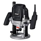 Trend T7 1/2 Inch Variable Speed Workshop Router and Kitbox, Perfect for Kitchen Fitting, Worktop Joints & Timber Profiling, 2100W, 240V, Black, T7EK