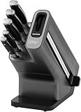 Ninja Foodi StaySharp Knife Block with Integrated Sharpener, 5-Piece Knife Set includes Chef, Bread, Slicing, Utility, Paring Knives, Stainless Steel K32005UK, Black