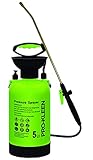 Pro-Kleen Garden Pressure Pump Sprayer Manual Action 5L - Brass Lance - 2 x Spare Seal Kit - for Weed Killer, Pesticides, Herbicides, Insecticides (5 Litre), Black