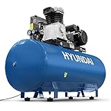 Hyundai 3HP 200 Litre Electric Air Compressor with 145PSI Belt Drive, 14CFM, 230v Motor Single-Phase Steel Compressor 2.2kw/2200w