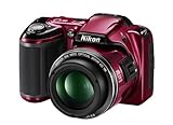 Nikon COOLPIX L810 Compact Digital Camera - Red (16.1MP, 26x Optical Zoom) 3 inch LCD (Renewed)