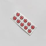 Pack of 10 10 mm British Flag Car Emblem Stickers for Mini Cooper R50 R52 R53 R56 R57 (10pcs.Colourful)