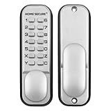 Digital Code Lock Door Lock - Chrome - Weather Resistant KeyPad Combination Key Coded Button Lock