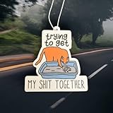 Cat Car Air Freshener | Funny Meme | Scented Cat Owner Gift | Secret Santa Stocking Filler