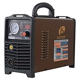 Lotos Supreme LTP5500DCNC Non-Touch Pilot Arc CNC Enabled Digital Plasma Cutter THC Torch Height Control Enabled, Dual Voltage 110V/220V, 3/5 inch Clean Cut, Brown (55AMP CNC)
