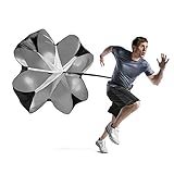Tioamy Running Speed Chute Resistance Parachute 56 inch Running Umbrella Training Sprint Power Soccer Trainer for Runner, Football, Soccer Drilling