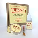 Hobby Grease and Oil Set - Lubrication Kit Suitable for Model Railway, Radio Control & Other Hobbies, Clocks & Watches. Synthetic Plastic Safe Lubricants & Applicator Brush