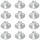 12 PCS 3 Holes Backplate Nuts,T Shaped Tee Nut (M10)