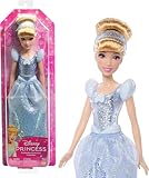 Mattel Disney Princess Dolls, Cinderella Posable Fashion Doll with Sparkling Clothing and Accessories, Disney Movie Toys, HLW06