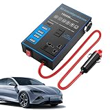 1500W Car Power Inverter - USB Charging Ports, 12V/24V Universal Converter, Fast Charging, Car Charger Inverter with USB C, UK Compatible Safe and Stable for Tablets/Phones