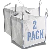 Airtech-UK New FIBC Bulk Bag Builders Garden Waste Heavy Duty Industrial polypropylene Material 1 Tonne TON Jumbo Bags Storage Sack Various Quantity (2)