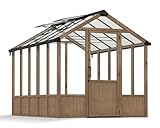 Canopia Natura Cedar Greenhouse 8x12ft (2.4x3.6m) – Walk-In Wooden Frame with UV-Protected Polycarbonate Panels, Outdoor Garden Greenhouse for Year-Round Plant Growth