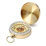 Early Buy Vintage Pocket Compass with Luminous Function - Clamshell Compass for Camping & Survival Gear - Waterproof