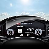 SHAOHAO Instrument Panel Screen Protector Compatible with Audi A6 C8/4K & A7 4K8 & Q7 & Q8 2019-2023 2024 9H Anti-Fingerprint Tempered Glass Screen Protector Tempered Audi A6 C8