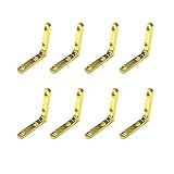 AOTISBAO 8 Pcs Jewelry Box Hinges 90 Degree Side Rail for Wooden Chest Case Accessories
