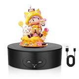 SenDeluz Rotating Display Stand, 13cm Mini Electric Rotating Turntable 360° Automatic Mute Revolving Platform Adjustable Speed Max 5KG Load Turntable Stand for Photography Display Video Shooting