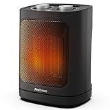 Pro Breeze 1800W Mini Ceramic Fan Heater - 2 Heat Settings & Fan Only Mode with Built-in Overheat and Tip Over Protection, Electric Heater for Home, Office and Bedroom (Black)