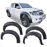 JHCHAN Wheel Arches for Toyota Hilux Accessories, Hilux Vigo 2005-2015 Double Cab Wheel Arch, Toyota Hilux Fender Flare Protector Wheelarches Mudguard Eyebrow Protection Guard (30mm Extension)