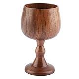Tnfeeon Wooden Wine Glass Coffee Wine Grape Drinking Cups Multi Functional Wood Mug Healthy Elegant Red Wine Goblets