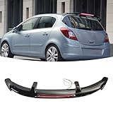SXRegalium Car Universal Rear Window Roof Spoiler Drilling Installation Wing,W/Light,Fit For Vauxhall Corsa Mk III(D) S07 2006-2014 Limited Edition/SE/SRi/SXi/ecoFLEX/i Gloss Black