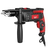 Hammer Drill 850W 3000 RPM Impact Drill with 360° Rotating Handle Hammer and Drill 2 Mode in 1 with Depth Gauge for Drilling Steel Masonry Concrete Wood