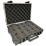 RENITOR Watch Travel Case Storage Box | ABS Ultimate Protection Waterproof Shockproof | Fits all Wristwatches & Smart watches up to 60mm | Cleaning Cloth Included | Black (15)