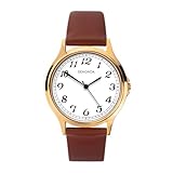 Sekonda Mens Brown Leather White Dial Strap Watch 1684