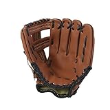 ZYYRSS Sports Softball Glove Left Handed Thickening Pitcher Softball Gloves Baseball Glove for Kids/Youth/Adult,Right Hand Throw (Brown, 10.5 inch)