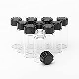 Glass Vials Clear Bottles Liquid Sample Collection Bottles Liquid Containers Screwcap Capacity 10ml (0.3 Oz) Pack of 10