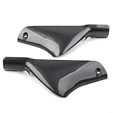 Lawnoval 2Pcs Front Mudguard Fairing Covers ABS Replacement for Kawasaki ZX6R 2001 2002 Motorcycle Side Guard Carbon Fiber Pattern