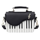 Aisi Piano Music Notes Leather Shoulder Tote Bag Purse Crossbody Handbag for Women