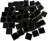 FireAngels Craft Material Mosaic Tile, Micro Glass Tiny Mini Mosaic Tile DIY Hobbies Children Handmade Crystal Free Stone Craft Material Creativity 300g (Black)
