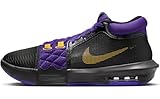 NIKE Men's Lebron Witness VIII Three Quarters Tall, Black University Gold Field Purple, 7.5 UK