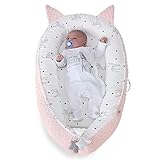 YGJT Baby Nest Pod for Baby 0-12months Newborn Lounger, Baby Bassinet Portable Baby Bed, Adjustable Newborn Nest Pod Breathable 100% Cotton Cover, Newborn Essentials