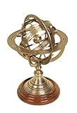 Deco 79 Brass Compass Armillary Globe, 11" x 8" x 8", Brass
