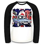 MK1 Fiesta XR2 Blue T Shirt, MK1 Fiesta XR2 Blue Long Sleeve T Shirt, Men's Top, Baseball Long Sleeve Top with Raglan sleeves