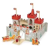 Mentari King's Castle Wooden Toy castle complete with Accessories For Children Ages 3+ traditional wooden toy.